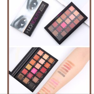 18-Color Earth Tone Eyeshadow Palette with Pearlescent Matte