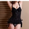 Black Lace Lingerie Set with Nylon Lace Fit (S-XL) Black Lace Lingerie Set with Nylon Lace Fit (S-XL)