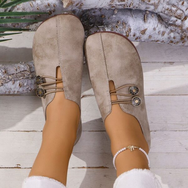 Comfortable Square Toe Slip-On Sandals, Flat Rubber Sole