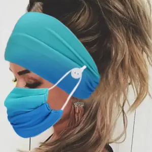 Bold Gradient Color Headband for Street Style, Cloth