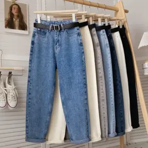 Straight-leg Cropped Slimming Carrot-shaped Dad Jeans For Petite Frames Straight-leg Cropped Slimming Carrot-shaped Dad Jeans For Petite Frames