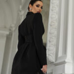 366bc743-0f94-4b89-bf9e-7f43163a4f0d.jpg Belted Black Long Sleeve Blazer Mini Dress for Waist Shape