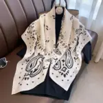 Retro Cashew Print 90 Large Scarf For Women Outerwear