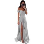 Figure-Flattering Long Bridesmaid Dress with Tight Waist