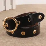 Classic Round Buckle No Hole Belt