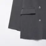 36fd450c-a25d-4065-8ce4-982abeb17535.webp Tailored French-Style Double-Breasted Blazer Jacket - Gray