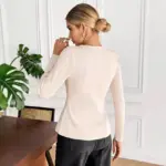 370c6ff4-cbf3-48a4-9f5e-69abe50bcb9c.webp Elegant Women’s Tweed-Look Crew Neck Knit Sweater