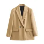 Womens Tailored Double Breasted Blazer