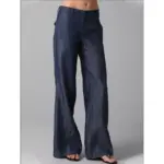 Womens Retro Striped Cotton-Linen Cropped Pants, Loose Fit