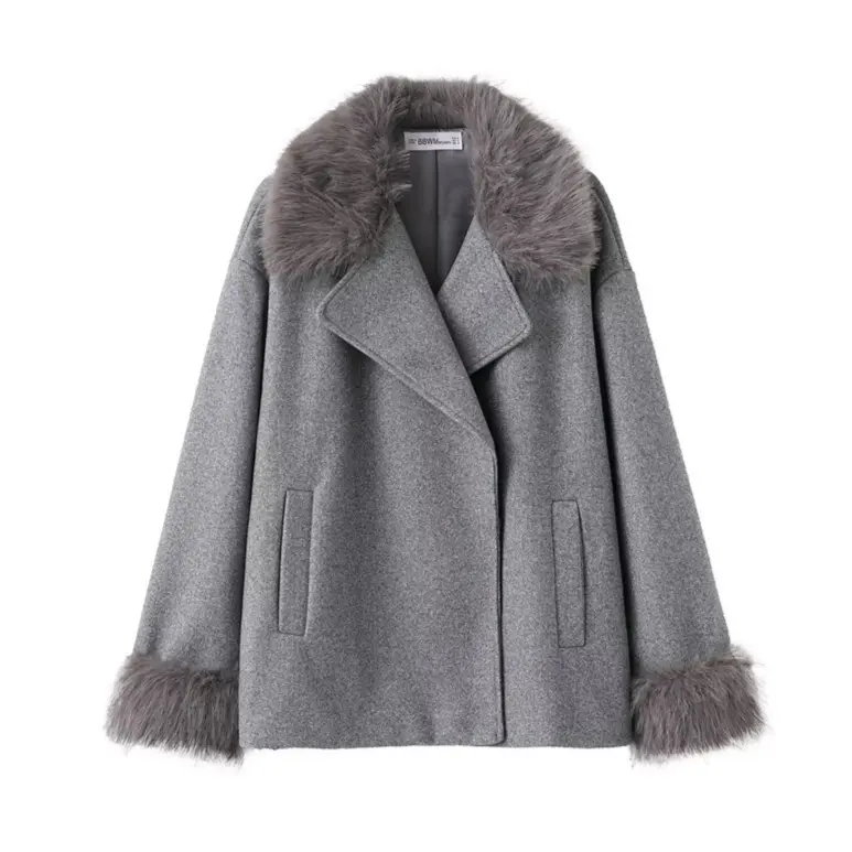 Women's Mid-length Hooded And Belted Wool Cape Coat Women's Mid-length Hooded And Belted Wool Cape Coat