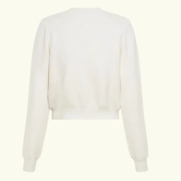Warm Milky White Acrylic Knit Cardigan Sweater Coat Warm Milky White Acrylic Knit Cardigan Sweater Coat