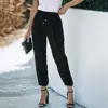 High-Waist Flared Pants with Pockets for Business Wear
