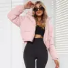 Pockets Loose-Fit Women’s Casual Cotton-Blend Coat