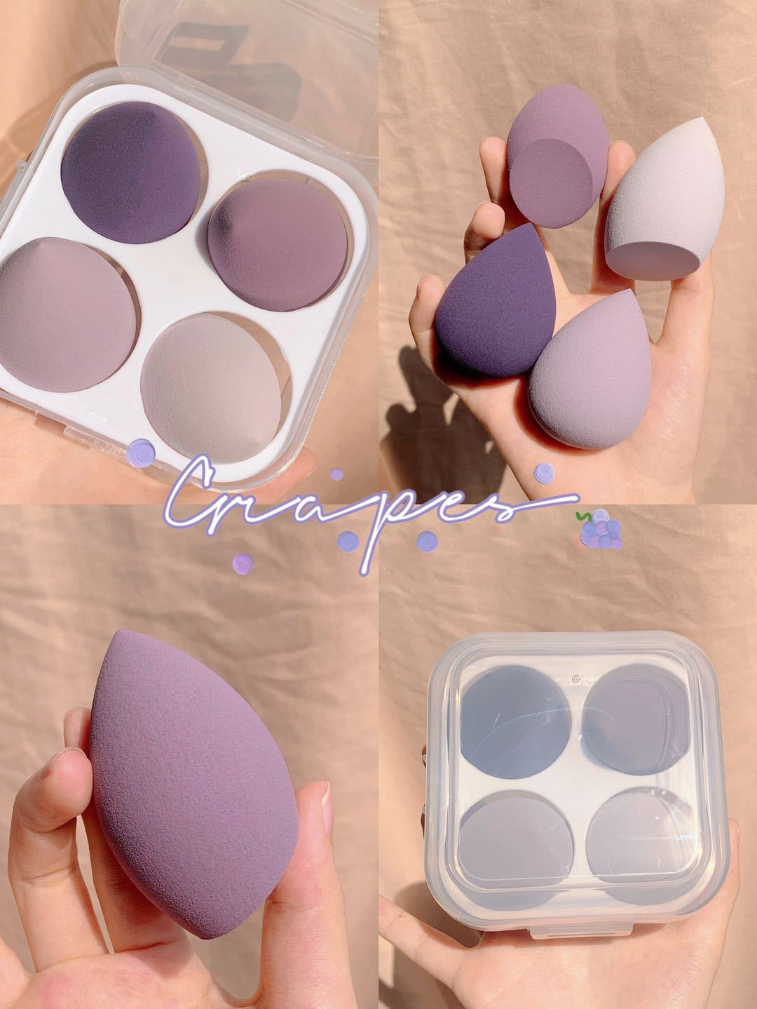Synthetic Sponge Makeup Egg Box Set for 6 cm Beauty Egg Use