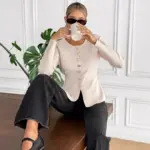 385ca94a-2f44-4cd9-8203-cbcb583cc954.webp Elegant Women’s Tweed-Look Crew Neck Knit Sweater