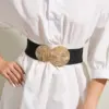 Waist-Tight Female Ornament Overcoat with PU Leather Belt Waist-Tight Female Ornament Overcoat with PU Leather Belt