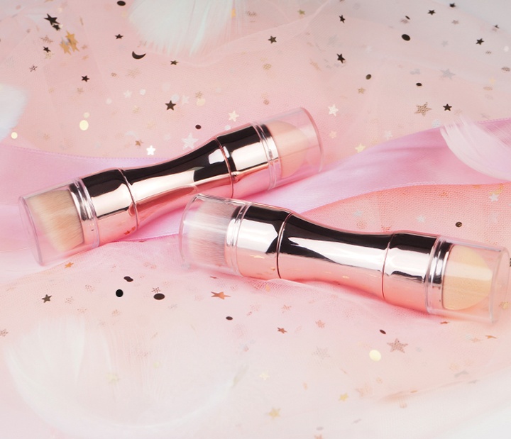 Four-in-one Portable Makeup Brush Set with PBT Bristles Four-in-one Portable Makeup Brush Set with PBT Bristles