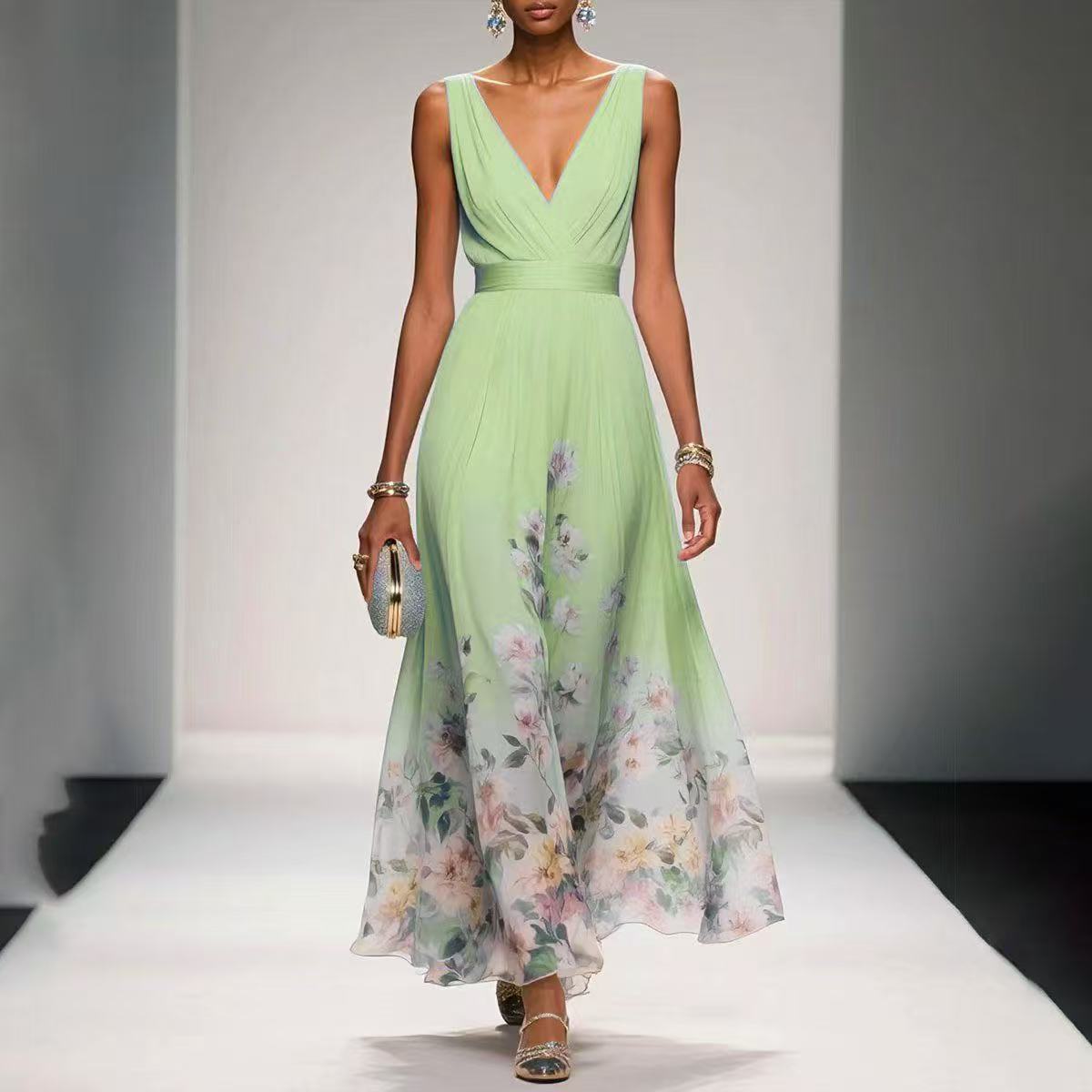 Evening Gown Elegant V-neck Cross-border Dress Evening Gown Elegant V-neck Cross-border Dress