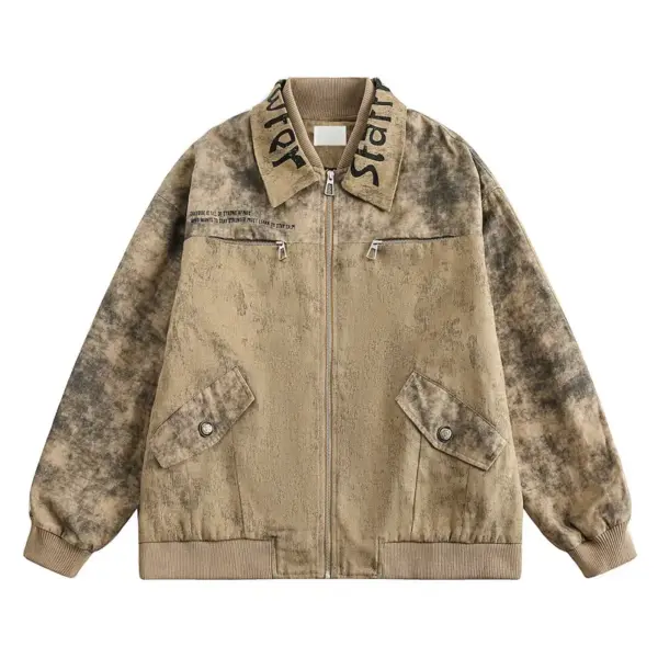 Streetwear Lapel-embroidered Couples Jacket