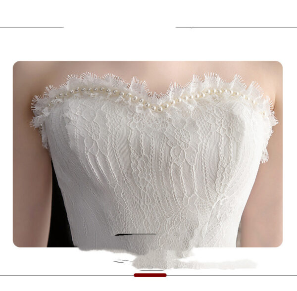 Short Front And Back Length Small Trailing Wedding Dress Short Front And Back Length Small Trailing Wedding Dress