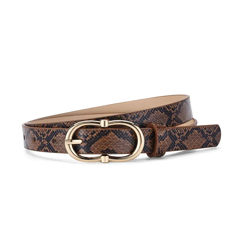 Simple And Versatile Snake Print Leather Belt For Women Simple And Versatile Snake Print Leather Belt For Women