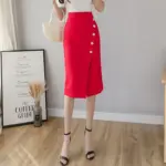 Bodycon Korean-Style Professional Skirt - Mid-Length