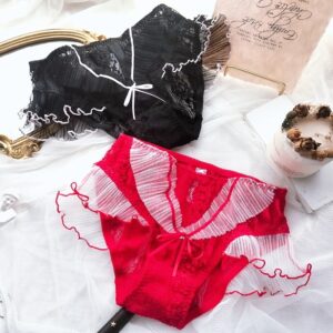 Breathable High Waist Mesh Panties for Women - Nylon