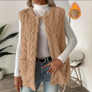 Women's Fashionable Casual Double-Sided Plush Vest