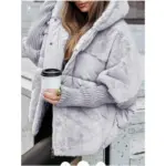 Warm Patchwork Cotton Padded Jacket for Women - Loose Fit