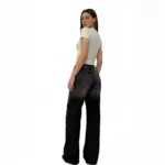 Washed Gradient Straight-Leg Women’s Jeans, Low Waist