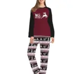 Coordinated Christmas Deer Family Set for Women, Cotton