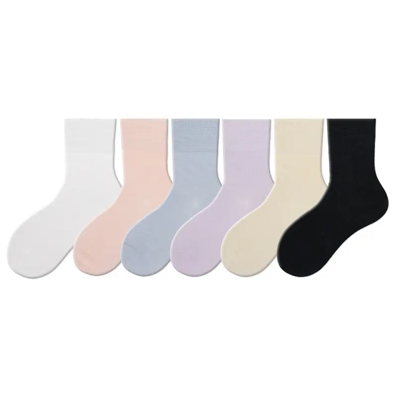 Women's Boneless Sutured Antibacterial Cotton Mid-Calf Socks