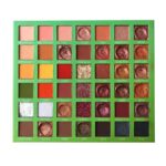 High-Pigment Green 30-Color Eyeshadow Palette with Matte Finish