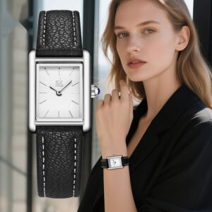 Waterproof Quartz Small Square Fashion Watch for Women - 7.5 mm