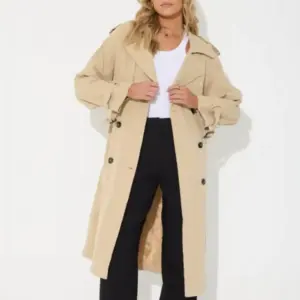 Women’s Long Trench Coat for Casual Wear, Long Sleeves