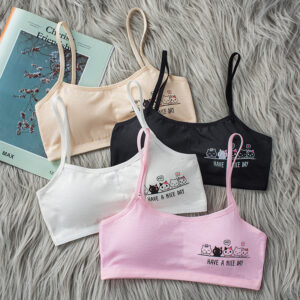 Comfort Cotton Girls Vest Bra with Ultra-Thin Full Cup