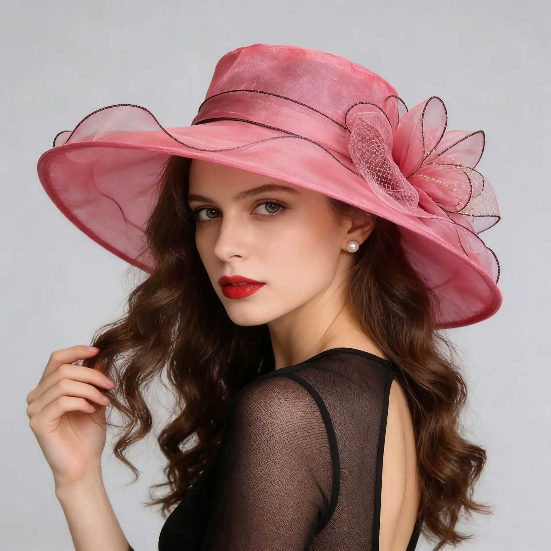 Summer Sun Protection Womens Face-Slimming Breathable Mesh Hat Summer Sun Protection Womens Face-Slimming Breathable Mesh Hat