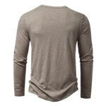 Flexible Men’s Long Sleeve T-Shirt Pullover Solid Color - Spandex