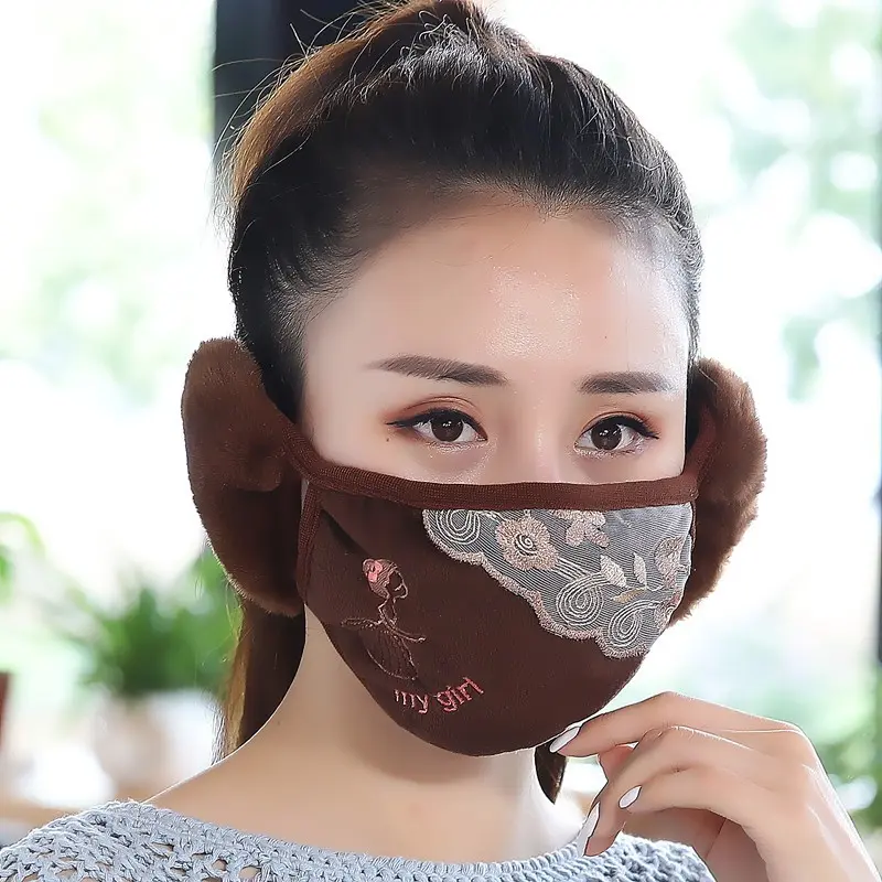 Windproof Warm Winter Mask with Integrated Womens Earmuffs Windproof Warm Winter Mask with Integrated Womens Earmuffs