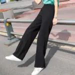403386fc-79e2-4218-9bc5-50a81297b324.webp Draping Wide Leg Cotton-Linen Pants for Women, Elastic Waist