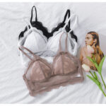 Breathable Lace Triangle Wireless Bra for Low Back