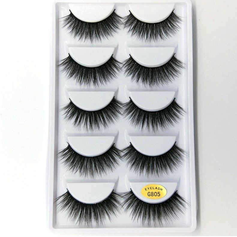 3 D Mink Hair False Eyelashes for Fuller Thick Section Look (5 Pairs) 3 D Mink Hair False Eyelashes for Fuller Thick Section Look (5 Pairs)