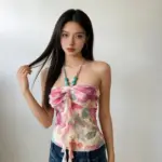 4141eaaf-cc49-4a22-85fd-faa1b38e2e2d.webp SpringSummer Chic Slim Fit Halterneck Printed T Shirt