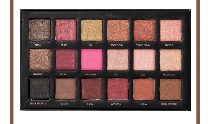18-Color Earth Tone Eyeshadow Palette with Pearlescent Matte