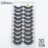 Ten pairs of false eyelashes Ten pairs of false eyelashes