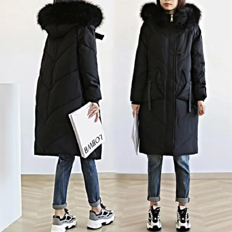 Warm Cotton-Padded Winter Coat for Curvy Women, M-6 XL