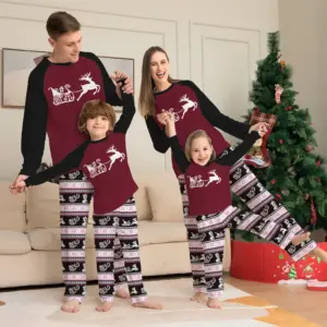Coordinated Christmas Deer Family Set for Women, Cotton