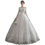 4347798c-6a68-4760-ba07-86b850218dc7.jpg One-shoulder Dream Slim Sleeve Lace Bride