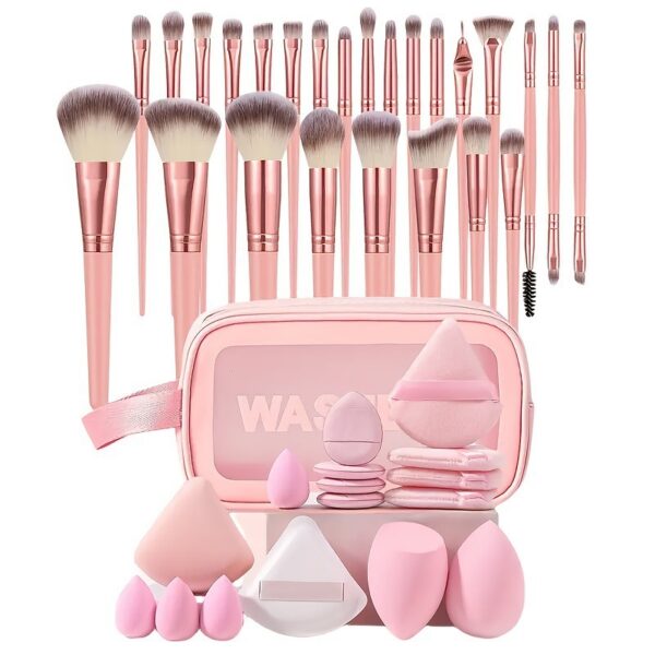 Hydrophilic Non-Latex 40-Piece Makeup Tool Set for Face Wash Hydrophilic Non-Latex 40-Piece Makeup Tool Set for Face Wash