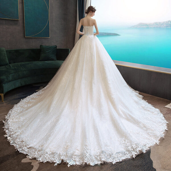 Lightweight Polyester Wedding Dress with Flax Lining Lightweight Polyester Wedding Dress with Flax Lining
